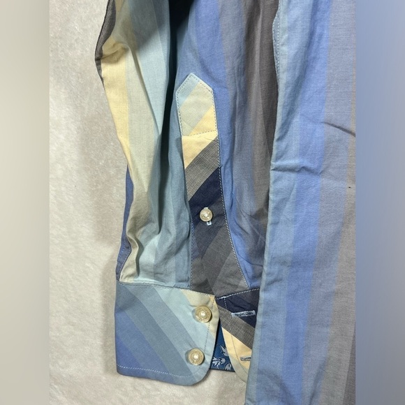 Robert Graham Large Novacheck Multicolor Flashy Collar Pattern Cuff Party Shirt - Picture 6 of 14